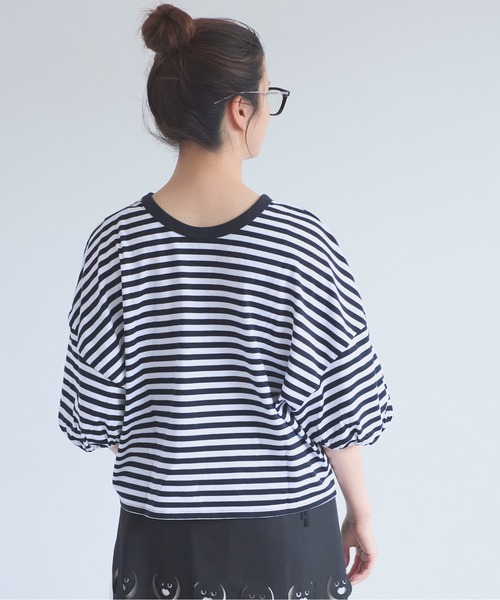 I am I in fact...(アイアムアイインファクト)の「DARJEELING TEE(Tシャツ/カットソー・レディース・ホワイト×ブラック/ブラック/ホワイト・FREE)」の14枚目の写真