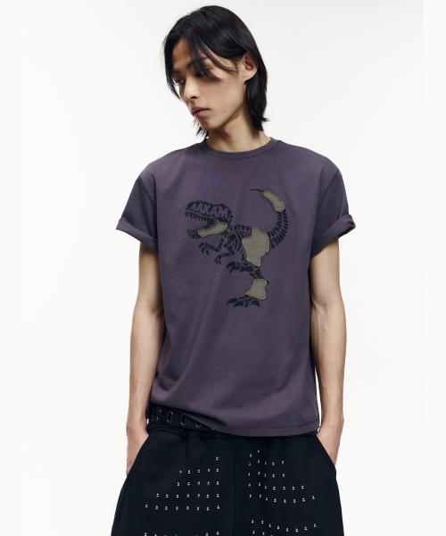 AAKAM（アーカム）の「Dino Patch Half Top (Dusty Purple)（Tシャツ/カットソー・レディース・その他・2/1/3）」の8枚目の写真