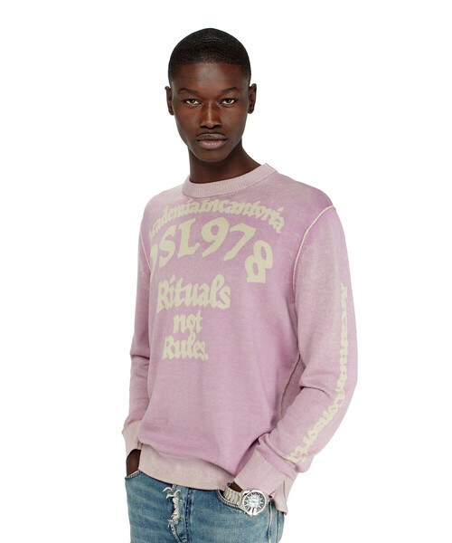 DIESEL(ディーゼル)の「メンズ プルオーバーニット K-LAUTI(ニット/セーター・メンズ・パープル系その他・MEDIUM/X-LARGE/LARGE/SMALL/X-SMALL)」の2枚目の写真