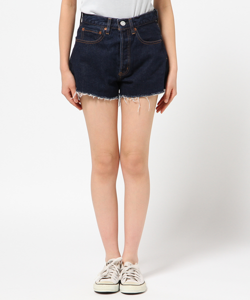 MOUSSY（マウジー）の「DENIM S/PT（デニムパンツ・レディース・ワンウォッシュ/ブルー/ホワイト・1/0/2）」の4枚目の写真