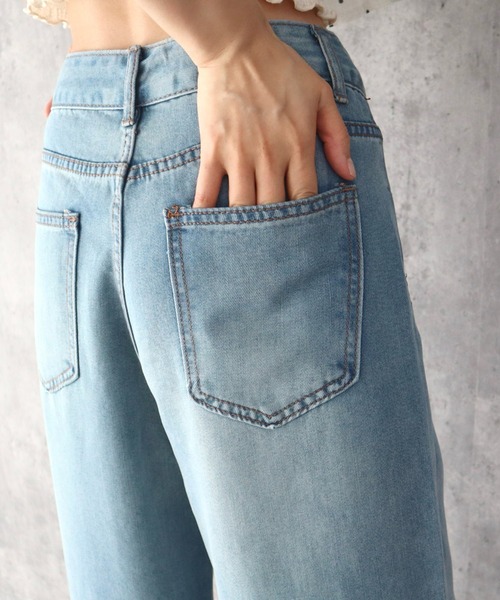 CECIL McBEE(セシルマクビー)の「裾フリルアンクルデニムパンツ(デニムパンツ・レディース・サックスブルー・61/64)」の9枚目の写真