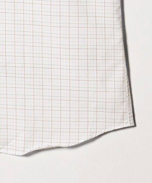 green label relaxing(グリーンレーベルリラクシング)の「エブリット TC パナマ チェック スタンダード ボタンダウン ショートスリーブ シャツ -イージーアイロン・通気性-(ビジネスシャツ・メンズ・ライム・L/M/XL/S)」の13枚目の写真
