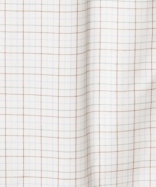 green label relaxing(グリーンレーベルリラクシング)の「エブリット TC パナマ チェック スタンダード ボタンダウン ショートスリーブ シャツ -イージーアイロン・通気性-(ビジネスシャツ・メンズ・ライム・L/M/XL/S)」の16枚目の写真