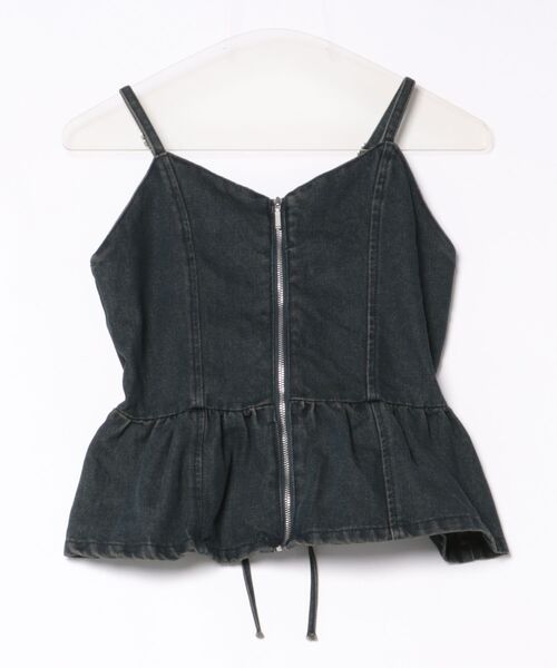 REDYAZEL（レディアゼル）の「【Vintage Denim Series】ヴィンテージウォッシュバックレースアップデニムビスチェ（キャミソール・レディース・ブルー/ネイビー・FREE）」の4枚目の写真