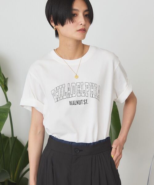 セール】【マルチ機能】カレッジロゴTシャツ（Tシャツ/カットソー