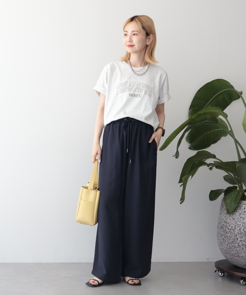 AMERICAN HOLIC(アメリカンホリック)の「【マルチ機能】カレッジロゴTシャツ(Tシャツ/カットソー・レディース・チャコールグレー/ブラウン/オフホワイト/杢グレー・M/L)」の7枚目の写真