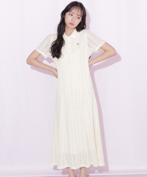 jill by jill stuart オケージョンワンピース レースポロワンピース（ワンピース）｜JILL by JILL STUART（ジルバイ