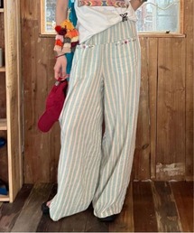 マルチストライプワイドルーズパンツ
