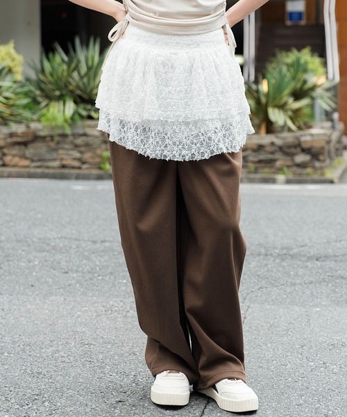 WEGO(ウィゴー)の「WEGO/【26年春夏新作】ライトスウェットワイドパンツ(スウェットパンツ・レディース・グレー系その他/杢グレー/ブラウン/ブラック・X-SMALL/MEDIUM/SMALL)」の9枚目の写真