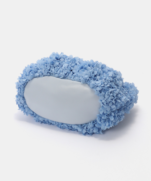 SLOBE IENA（スローブイエナ）の「casselini/キャセリーニ SLOBE別注 フラワーバッグ 254-110526（クラッチバッグ・レディース・ブラック/スカイブルー・FREE）」の6枚目の写真