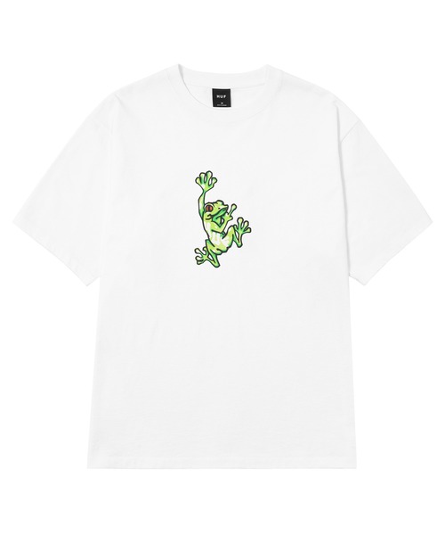 HUF(ハフ)の「STUCK ON YOU TEE(Tシャツ/カットソー・メンズ・ホワイト/パープル系・L/XL/M/S/XXL)」の3枚目の写真