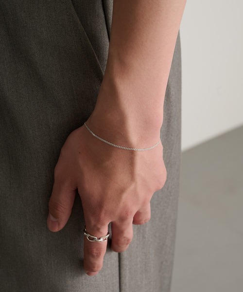 MILITARY(ミリタリー)の「【MAISON CLUB】Slim Flat Marina Chain Bracelet Silver925 KUN(ブレスレット・メンズ・シルバー・FREE)」の9枚目の写真