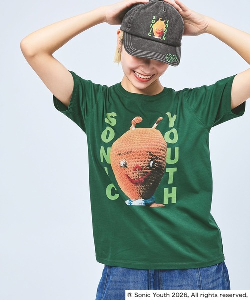 niko and...(ニコアンド)の「【SONIC YOUTH / ソニック・ユース】アソートTシャツ(Tシャツ/カットソー・レディース・ホワイト/グリーン/ブルー/オフホワイト・FREE)」の3枚目の写真