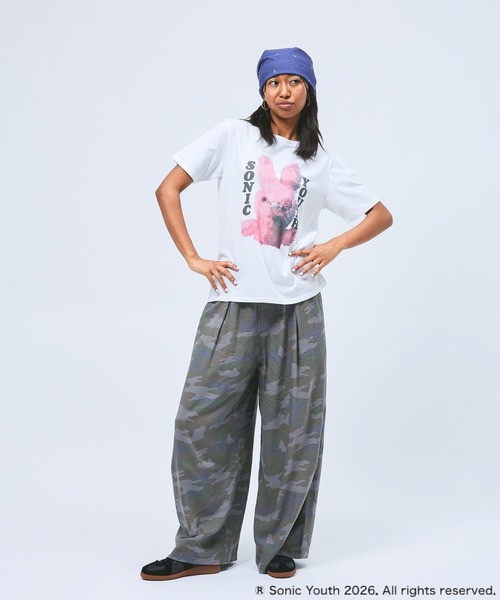 niko and...(ニコアンド)の「【SONIC YOUTH / ソニック・ユース】アソートTシャツ(Tシャツ/カットソー・レディース・ホワイト/グリーン/ブルー/オフホワイト・FREE)」の5枚目の写真