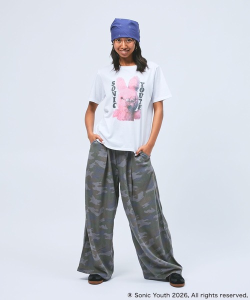 niko and...(ニコアンド)の「【SONIC YOUTH / ソニック・ユース】アソートTシャツ(Tシャツ/カットソー・レディース・ホワイト/グリーン/ブルー/オフホワイト・FREE)」の6枚目の写真