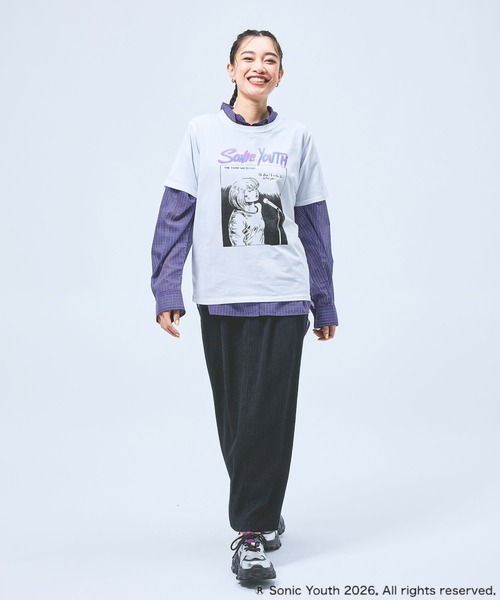 niko and...(ニコアンド)の「【SONIC YOUTH / ソニック・ユース】アソートTシャツ(Tシャツ/カットソー・レディース・ホワイト/グリーン/ブルー/オフホワイト・FREE)」の11枚目の写真