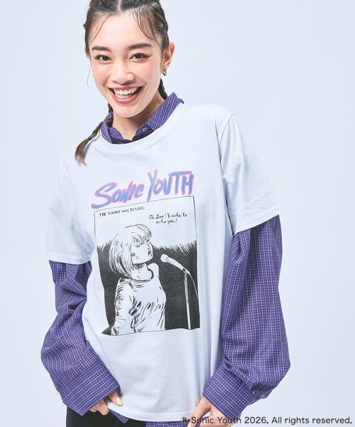 niko and...(ニコアンド)の「【SONIC YOUTH / ソニック・ユース】アソートTシャツ(Tシャツ/カットソー・レディース・ホワイト/グリーン/ブルー/オフホワイト・FREE)」の15枚目の写真