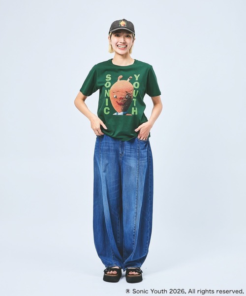 niko and...(ニコアンド)の「【SONIC YOUTH / ソニック・ユース】アソートTシャツ(Tシャツ/カットソー・レディース・ホワイト/グリーン/ブルー/オフホワイト・FREE)」の19枚目の写真