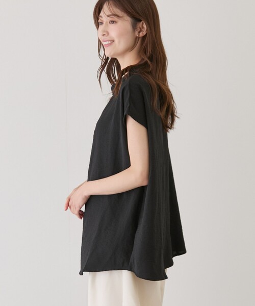 Jayro(ジャイロ)の「ワッシャーバンドカラーシャツ(シャツ/ブラウス・レディース・ホワイト系その他5/ホワイト系その他/ブルー系その他4/ブルー系その他2/ブラック・M)」の7枚目の写真