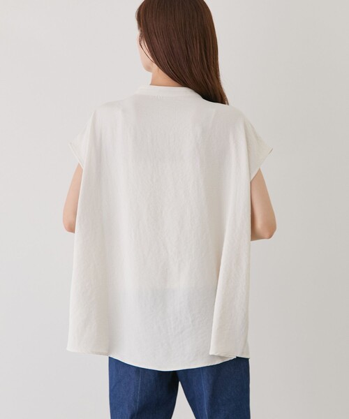 Jayro(ジャイロ)の「ワッシャーバンドカラーシャツ(シャツ/ブラウス・レディース・ホワイト系その他5/ホワイト系その他/ブルー系その他4/ブルー系その他2/ブラック・M)」の20枚目の写真