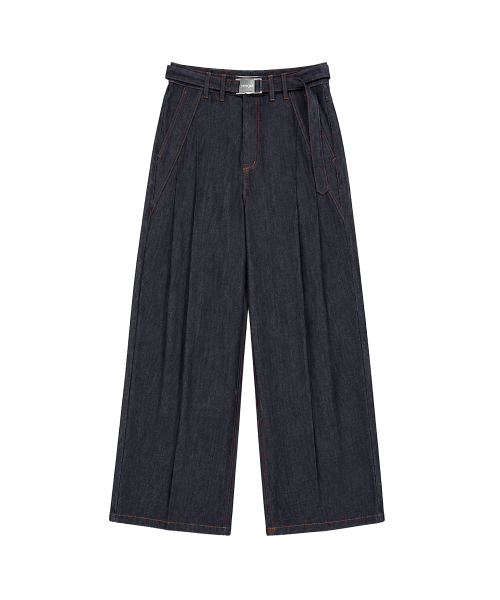 SYNQIA(シンキア)の「カーブドプリーツデニムトラウザーインディゴ(デニムパンツ・メンズ・その他・SMALL/MEDIUM/LARGE)」の8枚目の写真