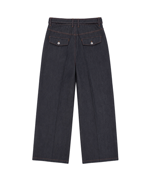 SYNQIA(シンキア)の「カーブドプリーツデニムトラウザーインディゴ(デニムパンツ・メンズ・その他・SMALL/MEDIUM/LARGE)」の9枚目の写真