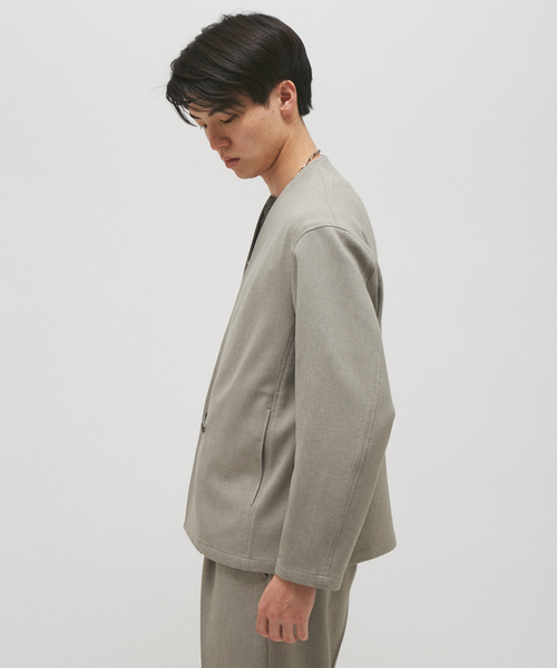 JOURNAL STANDARD(ジャーナルスタンダード)の「エフォートレス ノーカラー ジャケット(ノーカラージャケット・メンズ・ベージュ/ライトグレー/ネイビー・MEDIUM/LARGE)」の12枚目の写真