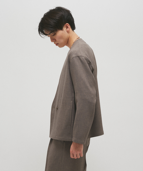 JOURNAL STANDARD(ジャーナルスタンダード)の「エフォートレス ノーカラー ジャケット(ノーカラージャケット・メンズ・ベージュ/ライトグレー/ネイビー・MEDIUM/LARGE)」の20枚目の写真