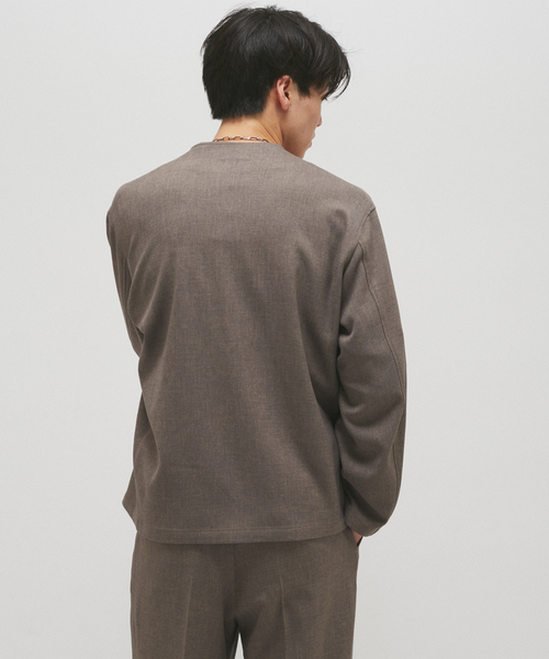 JOURNAL STANDARD(ジャーナルスタンダード)の「エフォートレス ノーカラー ジャケット(ノーカラージャケット・メンズ・ベージュ/ライトグレー/ネイビー・MEDIUM/LARGE)」の21枚目の写真