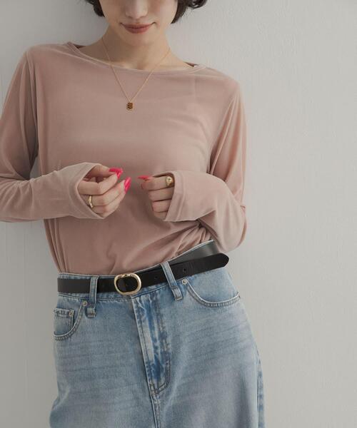 URBAN RESEARCH DOORS(アーバンリサーチドアーズ)の「シアーベロアプルオーバー(Tシャツ/カットソー・レディース・ブラック/ブラウン/ピンク・FREE)」の1枚目の写真