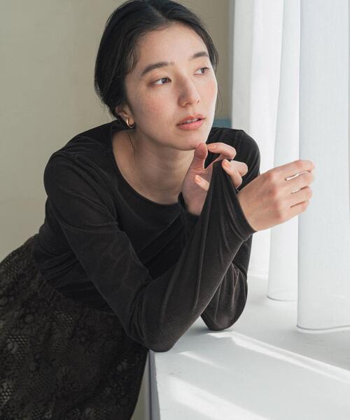 URBAN RESEARCH DOORS(アーバンリサーチドアーズ)の「シアーベロアプルオーバー(Tシャツ/カットソー・レディース・ブラック/ブラウン/ピンク・FREE)」の10枚目の写真