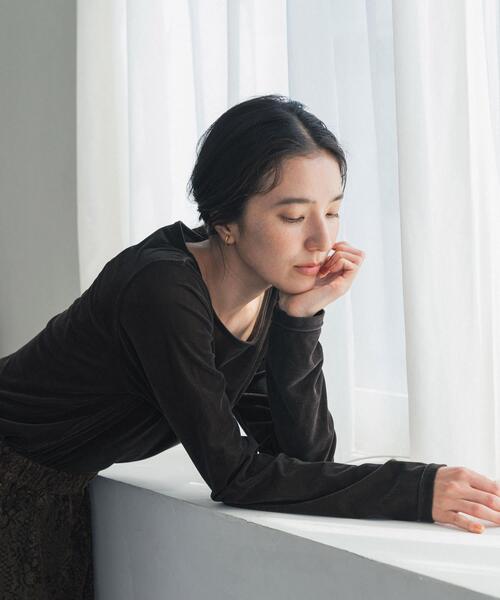URBAN RESEARCH DOORS(アーバンリサーチドアーズ)の「シアーベロアプルオーバー(Tシャツ/カットソー・レディース・ブラック/ブラウン/ピンク・FREE)」の11枚目の写真