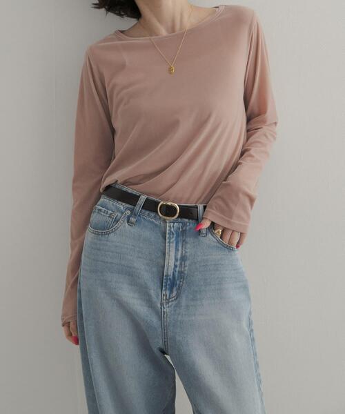 URBAN RESEARCH DOORS(アーバンリサーチドアーズ)の「シアーベロアプルオーバー(Tシャツ/カットソー・レディース・ブラック/ブラウン/ピンク・FREE)」の18枚目の写真
