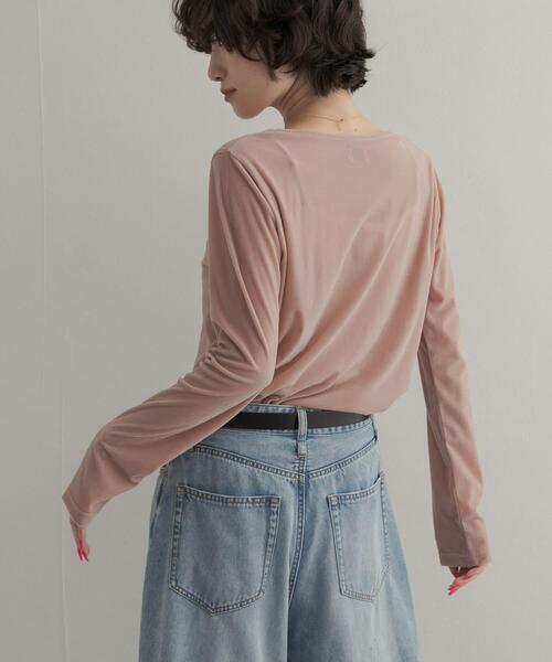 URBAN RESEARCH DOORS(アーバンリサーチドアーズ)の「シアーベロアプルオーバー(Tシャツ/カットソー・レディース・ブラック/ブラウン/ピンク・FREE)」の20枚目の写真