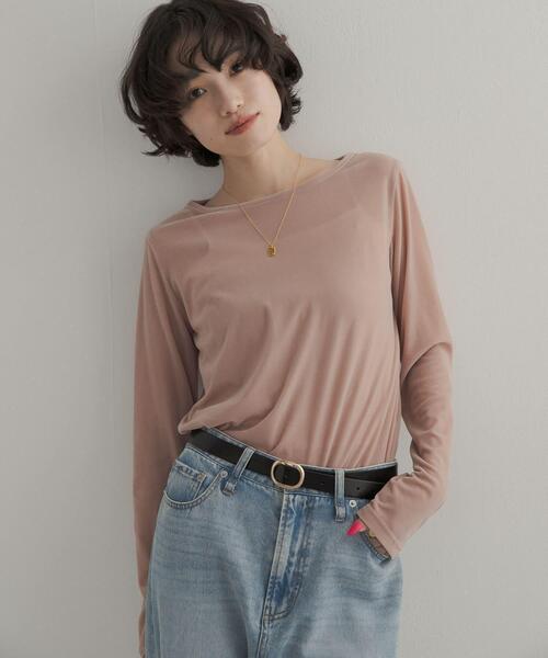 URBAN RESEARCH DOORS(アーバンリサーチドアーズ)の「シアーベロアプルオーバー(Tシャツ/カットソー・レディース・ブラック/ブラウン/ピンク・FREE)」の22枚目の写真
