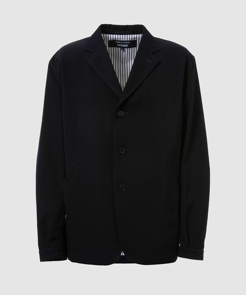 COMME des GARCONS HOMME(コム デ ギャルソン・オム)の「WOOL GABARDINE CLASSIC JACKET(テーラードジャケット・メンズ・ブラック/ネイビー・L/M/XS/S)」の1枚目の写真