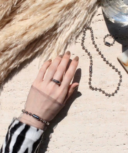Soierie（ソワリー）の「ボールチェーンリング / Ball chain ring（リング・レディース・シルバー系1・WOMENS/MENS）」の3枚目の写真