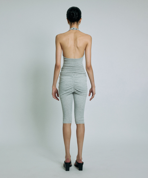 PROJECT WAVE(プロジェクトウェーブ)の「Halter Ring Top (4COLOR)(Tシャツ/カットソー・レディース・ホワイト/ライトグレー/Beige/ブラック・FREE)」の6枚目の写真