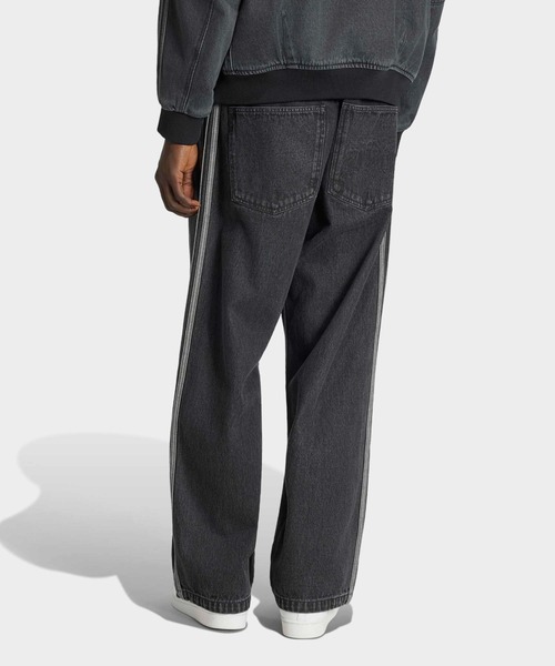 adidas（アディダス）の「adidas/アディダス ORI SST DENIM TRACK PANTS デニム トラックパンツ サイドライン デニムパンツ メンズ レディース 2026年 秋 秋服 冬 冬服（デニムパンツ・メンズ・ブラック・36/34/32/30）」の5枚目の写真