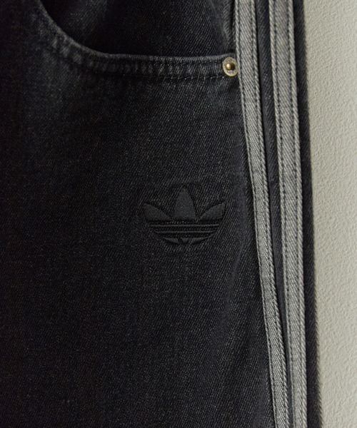 adidas（アディダス）の「adidas/アディダス ORI SST DENIM TRACK PANTS デニム トラックパンツ サイドライン デニムパンツ メンズ レディース 2026年 秋 秋服 冬 冬服（デニムパンツ・メンズ・ブラック・36/34/32/30）」の10枚目の写真