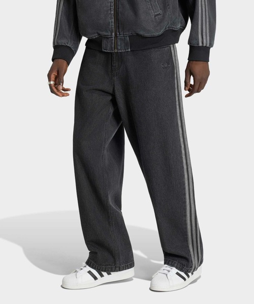 adidas（アディダス）の「adidas/アディダス ORI SST DENIM TRACK PANTS デニム トラックパンツ サイドライン デニムパンツ メンズ レディース 2026年 秋 秋服 冬 冬服（デニムパンツ・メンズ・ブラック・36/34/32/30）」の15枚目の写真