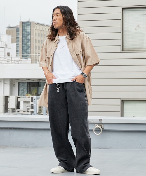 adidas（アディダス）の「adidas/アディダス ORI SST DENIM TRACK PANTS デニム トラックパンツ サイドライン デニムパンツ メンズ レディース 2026年 秋 秋服 冬 冬服（デニムパンツ・メンズ・ブラック・36/34/32/30）」の21枚目の写真