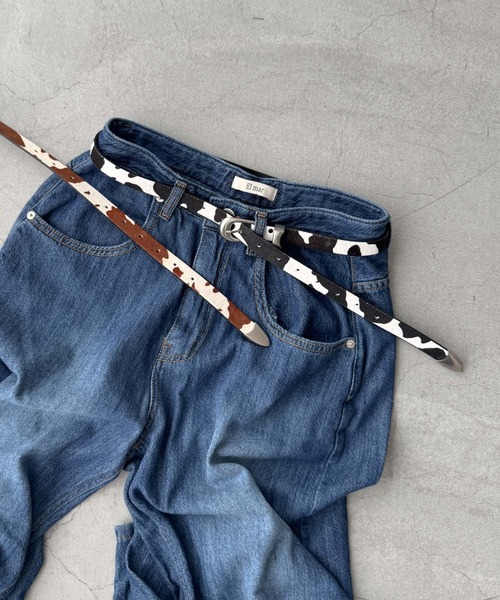 CANAL JEAN（キャナルジーン）の「El mar　ホルスタインレザーベルト（ベルト・レディース・ブラック/キャメル・ONE SIZE）」の3枚目の写真