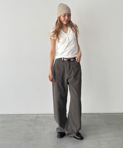 CANAL JEAN（キャナルジーン）の「El mar　ホルスタインレザーベルト（ベルト・レディース・ブラック/キャメル・ONE SIZE）」の9枚目の写真