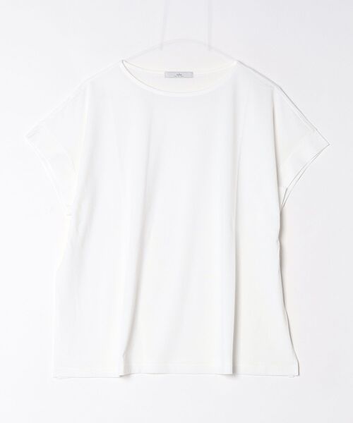Julier Yoga and Relax(ジュリエヨガアンドリラックス)の「Julier (定番)ライトプライム オーバートップス(Tシャツ/カットソー・レディース・ブルー/ホワイト/ネイビー・FREE)」の4枚目の写真