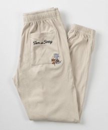 【71】【TOM&JERRY/トムとジェリー】【セットアップ可能】マシュマロフリース 刺繍 スウェットパンツ/ジョガーパンツ/イージーパンツ/ルームウェア/ユニセックス/レディース/メンズ