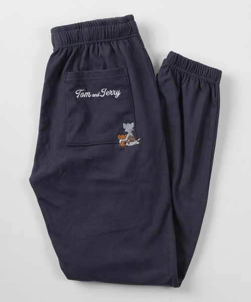 Tom&Jerry(トムアンドジェリー)の「【71】【TOM&JERRY/トムとジェリー】【セットアップ可能】マシュマロフリース 刺繍 スウェットパンツ/ジョガーパンツ/イージーパンツ/ルームウェア/ユニセックス/レディース/メンズ(スウェットパンツ・レディース・ベージュ/ブラウン/チャコールグレー/ネイビー・L/M)」の4枚目の写真