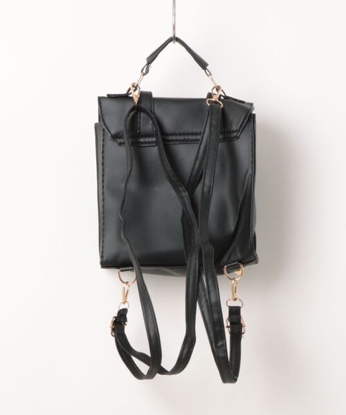 Burner（バーナー）の「【Leathen Leather（レーセンレザー）】レトロ調レザー 3WAYスクエアリュック lea-bpack-4-14（バックパック/リュック・レディース・シルバー/ブラック・FREE）」の3枚目の写真