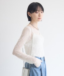 TRANOI.  ソフトレースシアートップス