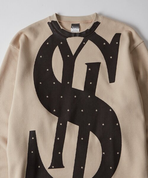 Sourcream(サワークリーム)の「【Sourcream】$ワッフルクルー(Tシャツ/カットソー・レディース・ベージュ/ブラック・SMALL/MEDIUM)」の18枚目の写真